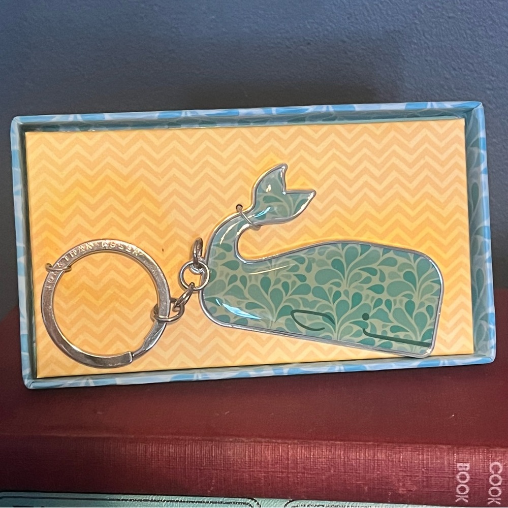 Jonathan Adler NEW Whale Keychain Bag Charm  Nautical Coastal East Coast Prep